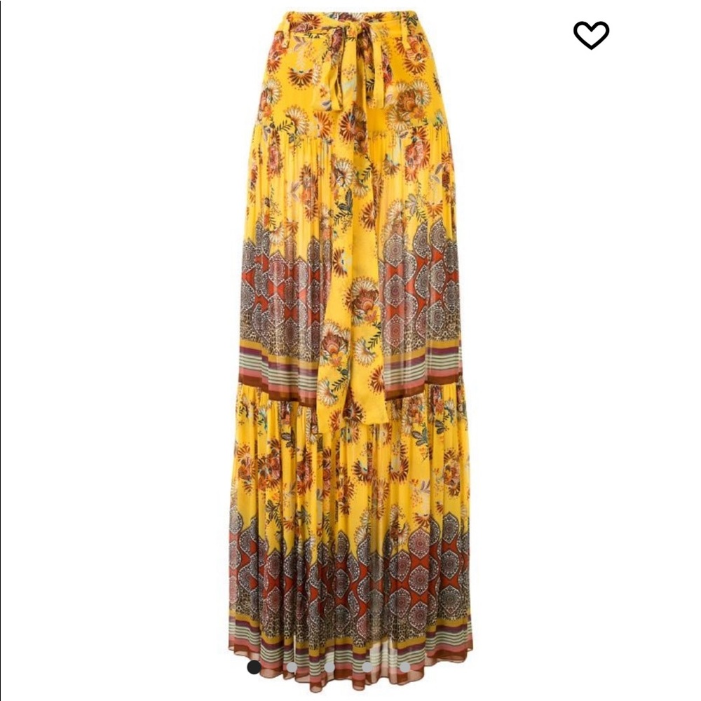 Alexis Floral Crepe Maxi Skirt